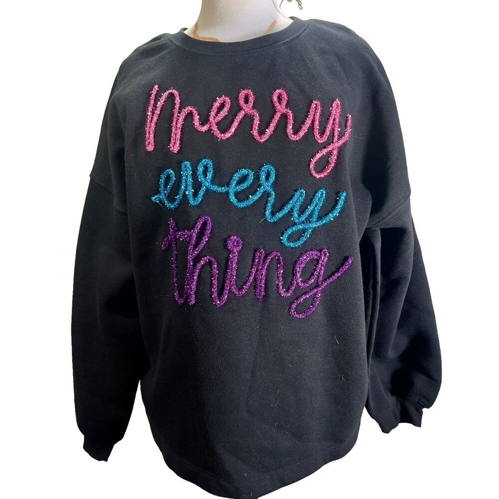 State of Mine Sweater Size XL Women's Modern Tinsel Party Glam Maximalist NWT